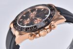 Rolex Daytona Chronograph Black Dial Black Ceramic Bezel 904L Steel&Rose Gold Case Black Rubber Strap 7750/4130 Movement - Image 2