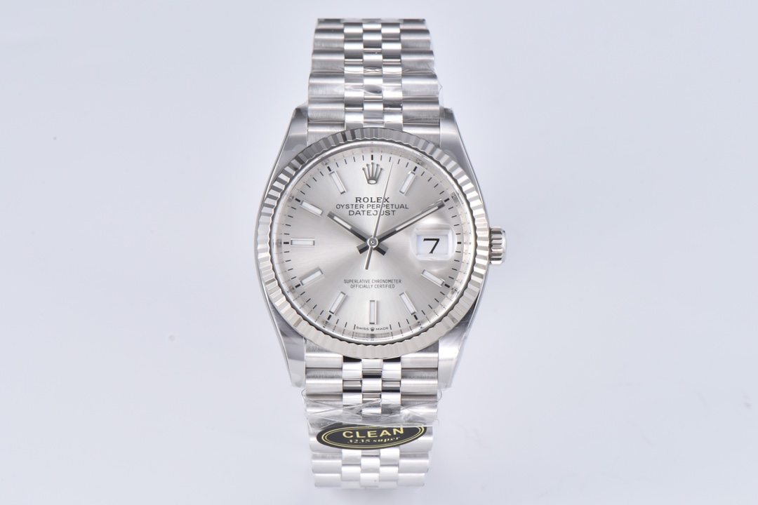 20230302_i1677715860_4392_0.jpg.jpg Rolex Datejust 36 Silver Dial Fluted Bezel Jubilee Bracelet 904L Steel 3235 Movement - Image 1