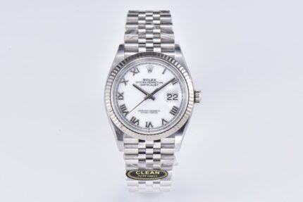 Rolex Datejust 36 White Roman Numeral Dial Fluted Bezel Jubilee Bracelet 904L Steel 3235 Movement
