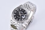 Rolex Datejust 36 Black Diamond Dial Fluted Bezel Jubilee Bracelet 904L Steel 3235 Movement - Image 2