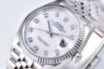 Rolex Datejust 36 White Mica Diamond Dial Fluted Bezel Jubilee Bracelet 904L Steel 3235 Movement - Image 2