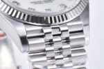 Rolex Datejust 36 White Mica Diamond Dial Fluted Bezel Jubilee Bracelet 904L Steel 3235 Movement - Image 9