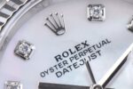 Rolex Datejust 36 White Mica Diamond Dial Fluted Bezel Jubilee Bracelet 904L Steel 3235 Movement - Image 4