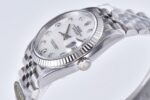Rolex Datejust 36 White Mica Diamond Dial Fluted Bezel Jubilee Bracelet 904L Steel 3235 Movement - Image 3