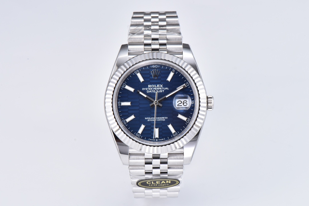 20230313_i1678668985_8357_0.jpg.jpg Rolex Datejust 36 Blue Fluted-Motif Dial Fluted Bezel Jubilee Bracelet 904L Steel 3235 Movement - Image 1