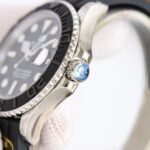 Rolex Yacht Master 40mm Black Dial 904L Steel 1:1 Best Edition Oysterflex Rubber Strap 2836/3235 Movement - Image 3
