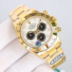 Rolex Daytona Chronograph Yellow Gold Dial Yellow Gold Bezel 904L Steel&Full Yellow Gold Case&Bracelet 7750/4130 Movement - Image 9