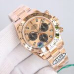 Rolex Daytona Chronograph White Dial Rose Gold Bezel 904L Steel&Full Rose Gold Case&Bracelet 7750/4130 Movement - Image 9