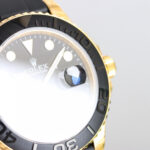 Rolex Yacht Master 42mm Black Dial 904L Steel Yellow Gold Case Oysterflex Rubber Strap 1:1 Best Edition 2836/3235 Movement - Image 3