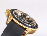 Rolex Yacht Master 42mm Black Dial 904L Steel Yellow Gold Case Oysterflex Rubber Strap 1:1 Best Edition 2836/3235 Movement - Image 4