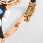 Rolex Yacht Master 40mm Black Dial Diamonds Bezel 904L Steel Rose Gold Case Oysterflex Rubber Strap 1:1 Best Edition 2836/3235 Movement - Image 6