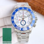 Rolex Yacht Master II 44mm White Dial Blue Ceramic Bezel 904L Steel 1:1 Best Edition 7750 Movement