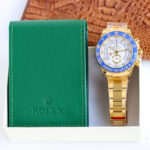 Rolex Yacht Master II 44mm White Dial Blue Ceramic Bezel 904L Steel Full Yellow Gold 1:1 Best Edition 7750 Movement - Image 3