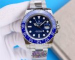 Rolex GMT Master Blue Dial Blue Ceramic Bezel Oyster Bracelet 904L Steel 3186/3285 Movement