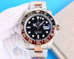 Rolex GMT Master Root Beer Black Dial Black&Bronze Ceramic Bezel Rose Gold Bracelet 904L Steel 3186/3285 Movement
