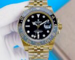 Rolex  “Bruce Wayne” Gmt Master II 126710 Black Dial Black&Grey Ceramic Bezel Yellow Gold Jubilee Bracelet 904l Steel 3285 Movement
