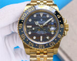 Rolex Gmt Master II 126718 Tiger Iron Dial Black&Grey Cerachrom Bezel Yellow Gold Jubilee Bracelet 904l Steel 3285 Movement