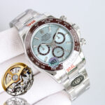 Rolex Daytona 126506 Ice Blue Dial With Diamonds Brown Ceramic Bezel Transparent Back 904L Steel Bracelet 4131 Movement
