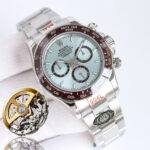 Rolex Daytona 126506 Ice Blue Dial Brown Ceramic Bezel Transparent Back 904L Steel Bracelet 4131 Movement