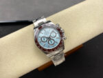 Rolex Daytona 126506 Ice Blue Dial With Diamonds Brown Ceramic Bezel Transparent Back 904L Steel Bracelet 4131 Movement - Image 5