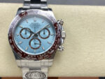 Rolex Daytona 126506 Ice Blue Dial Brown Ceramic Bezel Transparent Back 904L Steel Bracelet 4131 Movement - Image 2