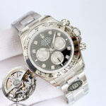 Rolex Daytona 126509 Black&Silver Dial With Diamonds Steel Bezel 904L Steel Bracelet 4131 Movement