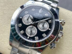 Rolex Daytona 126509 Black&Silver Dial With Diamonds Steel Bezel 904L Steel Bracelet 4131 Movement - Image 2