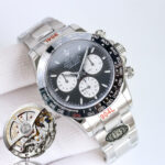 Rolex Daytona Le Mans 126529 Black&White Dial Black Ceramic Bezel 904L Steel Bracelet 4132 Movement