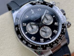 Rolex Daytona 126519 Black&Silver Dial With Diamonds Black Ceramic Bezel Oysterflex Rubber Strap 4131 Movement - Image 3