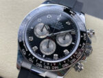 Rolex Daytona 126519 Black&Silver Dial With Diamonds Black Ceramic Bezel Oysterflex Rubber Strap 4131 Movement - Image 4