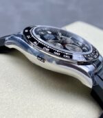 Rolex Daytona 126519 Black&Silver Dial With Diamonds Black Ceramic Bezel Oysterflex Rubber Strap 4131 Movement - Image 5