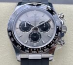 Rolex Daytona 126519 Silver&Black Dial Black Ceramic Bezel Oysterflex Rubber Strap 4131 Movement - Image 2