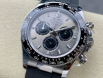 Rolex Daytona 126519 Silver&Black Dial Black Ceramic Bezel Oysterflex Rubber Strap 4131 Movement - Image 4