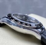 Rolex Daytona 126519 Silver&Black Dial Black Ceramic Bezel Oysterflex Rubber Strap 4131 Movement - Image 5