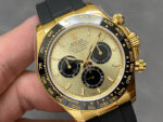 Rolex Daytona 126518 Yellow Gold&Black Dial Black Ceramic Bezel Oysterflex Rubber Strap 4131 Movement - Image 3