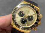 Rolex Daytona 126518 Yellow Gold&Black Dial Black Ceramic Bezel Oysterflex Rubber Strap 4131 Movement - Image 4