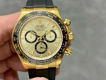 Rolex Daytona 126518 Yellow Gold&Black&Gold Dial Black Ceramic Bezel Oysterflex Rubber Strap 4131 Movement - Image 4