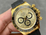 Rolex Daytona 126518 Yellow Gold&Black&Gold Dial Black Ceramic Bezel Oysterflex Rubber Strap 4131 Movement - Image 3