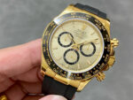 Rolex Daytona 126518 Yellow Gold&Black&Gold Dial Black Ceramic Bezel Oysterflex Rubber Strap 4131 Movement - Image 5