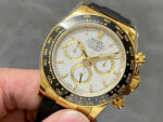 Rolex Daytona 126518 White&Gold&White Dial Black Ceramic Bezel Oysterflex Rubber Strap 4131 Movement - Image 4
