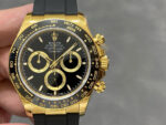 Rolex Daytona 126518 Black&Gold&Black Dial Black Ceramic Bezel Oysterflex Rubber Strap 4131 Movement - Image 2