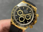 Rolex Daytona 126518 Black&Gold&Black Dial Black Ceramic Bezel Oysterflex Rubber Strap 4131 Movement - Image 4