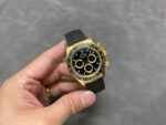 Rolex Daytona 126518 Black&Gold&Black Dial Black Ceramic Bezel Oysterflex Rubber Strap 4131 Movement - Image 5