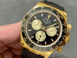 Rolex Daytona 126518 Black&Gold Dial Black Ceramic Bezel Oysterflex Rubber Strap 4131 Movement - Image 4