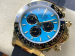 Rolex Daytona 126518 Tiffany Blue Dial Black Ceramic Bezel Oysterflex Rubber Strap 4131 Movement - Image 3
