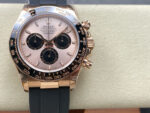 Rolex Daytona 126515 Sundust&Black Dial Black Ceramic Bezel Rose Gold Case Oysterflex Rubber Strap 4131 Movement - Image 2