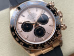 Rolex Daytona 126515 Sundust&Black Dial Black Ceramic Bezel Rose Gold Case Oysterflex Rubber Strap 4131 Movement - Image 3