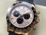 Rolex Daytona 126515 Sundust&Black Dial Black Ceramic Bezel Rose Gold Case Oysterflex Rubber Strap 4131 Movement - Image 4