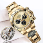 Rolex Daytona 126508 Gold&Black Dial Yellow Gold Bezel Yellow Gold Bracelet 4131 Movement