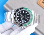 Rolex GMT Master Black Dial Green&Black Ceramic Bezel “Sprite” 904L Oyster Bracelet 3186/3285 Movement 40mm - Image 2